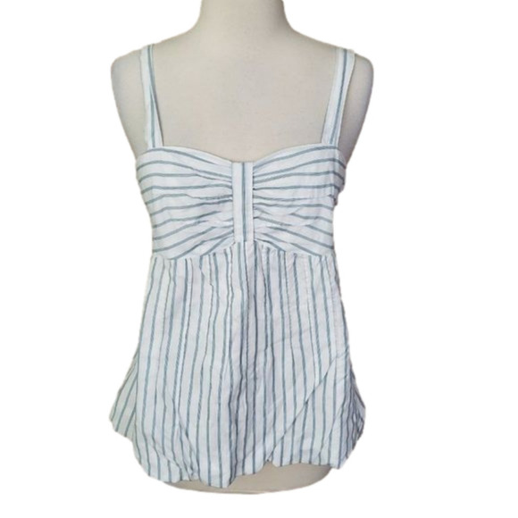 𝅺marc Jacobs Tank Top White Blue Stripe 6 - Picture 1 of 6